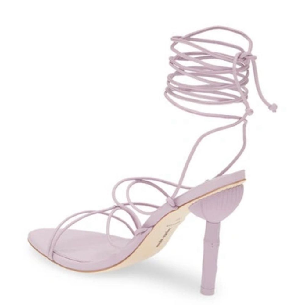 Cult Gaia Soleil Lace Up Strappy Heel Sandals in Lavender, New, Size 42 - Picture 5 of 12